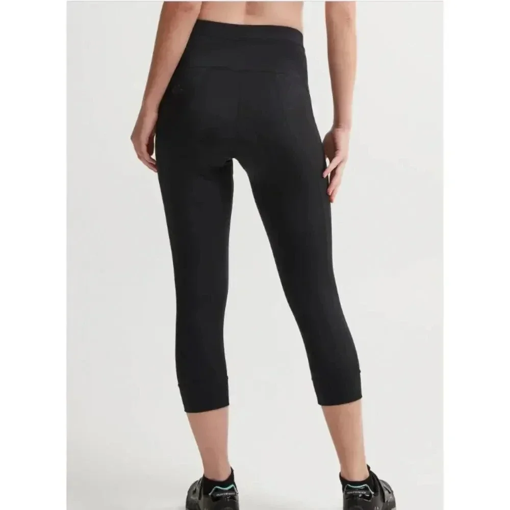 Craft Women's Essence Cycling Knickers Padded USPF50 Sz XS Black Cropped Pants - Picture 2 of 11